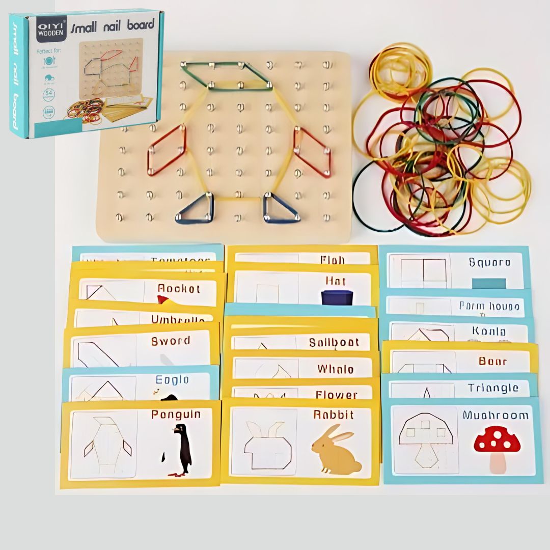 Juego montessori tablero geométrico