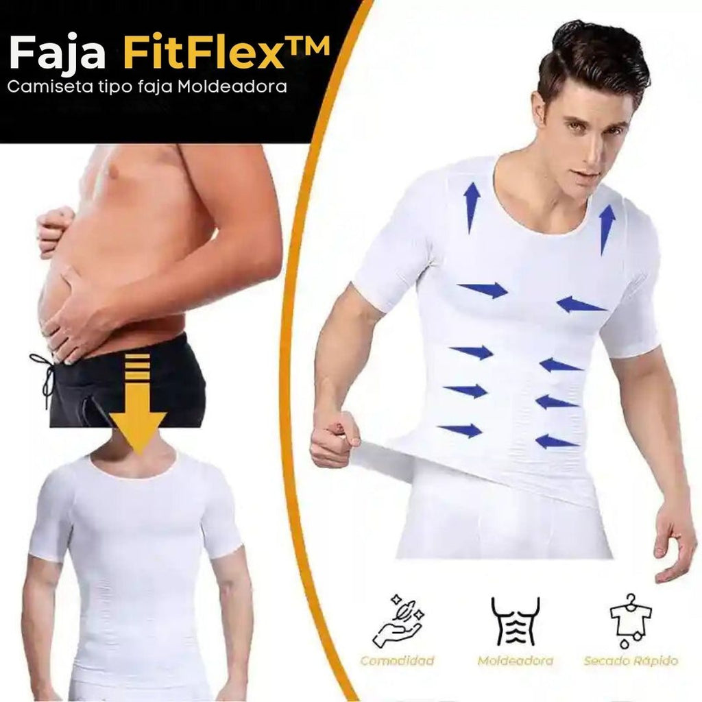 FitFlex™ Camiseta Tipo Faja Moldeadora para Hombres